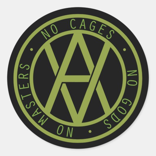 Sticker Rond Veganarchie (Devant)