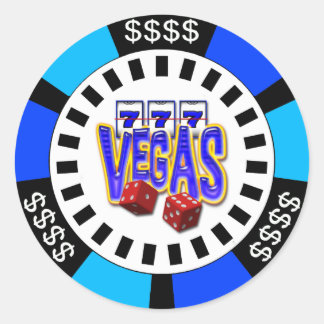 STICKER ROND VÉGAS POKER CHIP