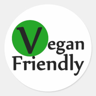 Sticker Rond Végétalien amical