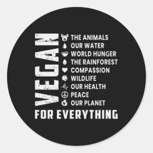 Sticker Rond Vegetarian Vegetarian Vegetables Veggie Veganism C