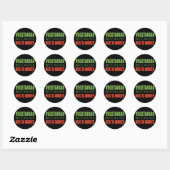 Sticker Rond Végétarien (Feuille)