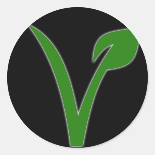 Sticker Rond Végétarisme (Devant)