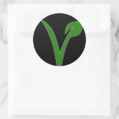 Sticker Rond Végétarisme (Sac)