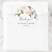 Sticker Rond Végétation de magnolia florale blanche favorable (Sac)