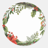 Sticker Rond Végétation hivernale Pot de conserve vide fait mai (Devant)