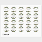 Sticker Rond Végétation tropicale Botanique Mariage Boho d'été (Feuille)