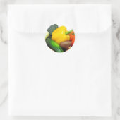 Sticker Rond Végétaux Dans Un Panier (Sac)