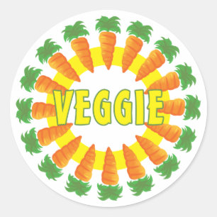 Sticker Rond Veggie