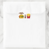 Sticker Rond Veggie Burger et Fries (Sac)