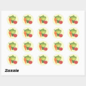 Sticker Rond Veggie Friends (Feuille)