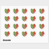 Sticker Rond Veggie Heart (Feuille)