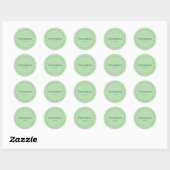 Sticker Rond Vegitarian meal Request Sticker, Green (Feuille)