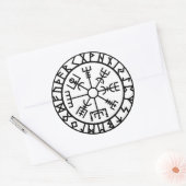 Sticker rond Vegvisir (Viking Compass) (Enveloppe)
