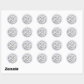 Sticker Rond Vegvisir Viking Compass Symbol Design (Feuille)