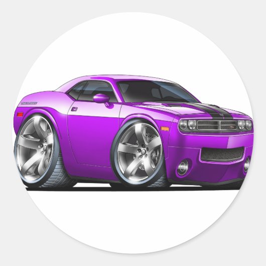 Sticker Rond Véhicule Challenger Purple (Devant)