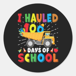 Sticker Rond Véhicule De Construction 100 Jours De Vêtements Sc