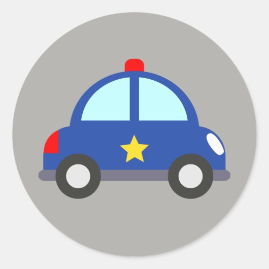 Sticker Rond Véhicule de police (Devant)