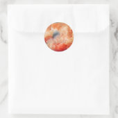 Sticker Rond Veines de marbre liquide ardent (Sac)
