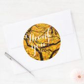 Sticker Rond Veines D'Or De L'Automne (Enveloppe)