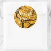 Sticker Rond Veines D'Or De L'Automne (Sac)