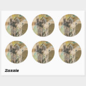 Sticker Rond Vellum Floral II (Feuille)