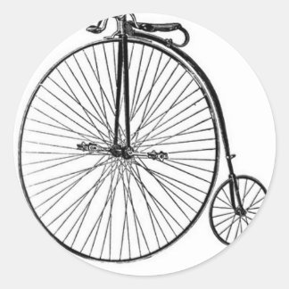 Sticker Rond Vélo Antique Penny Farthing
