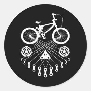 Sticker Rond Vélo Bike Mtb Bmx Cycliste Cyclisme Bicyclette