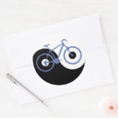 Sticker Rond Vélo bleu Yin Yang (Enveloppe)