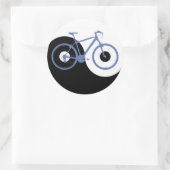 Sticker Rond Vélo bleu Yin Yang (Sac)