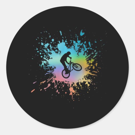 Sticker Rond Vélo Bmx cool pour halfpipe avec belle Roue BMX (Devant)