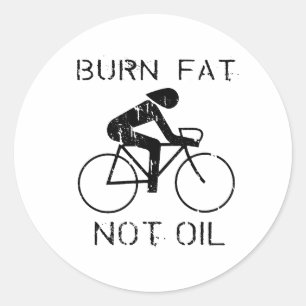 Sticker Rond VÉLO : Brûler la graisse pas l'huile T-shirt