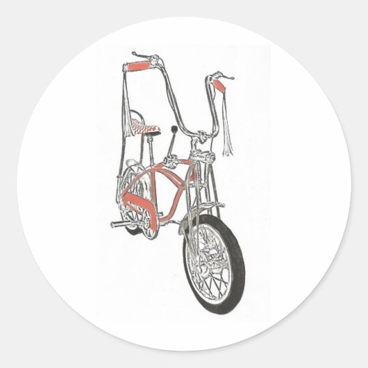 Sticker Rond Vélo classique Schwinn Orange Krate 60's (Devant)