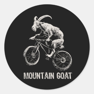 Sticker Rond Vélo de Montagne Chèvre Mtb Enduro Cycliste Descen