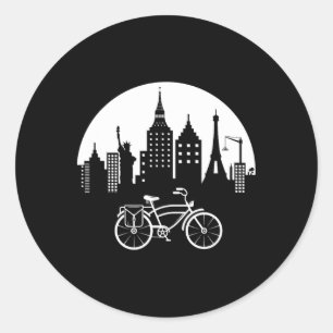 Sticker Rond Vélo de montagne cool Amateur de vélo Adolescente 