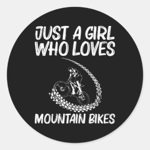 Sticker Rond Vélo de montagne cool pour filles Vélo tout terrai