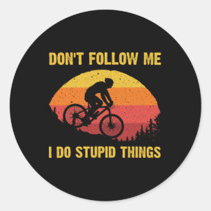 Sticker Rond Vélo de montagne cool pour hommes femmes cycliste