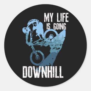 Sticker Rond Vélo de montagne Life Behind Rs Enduro Vtt