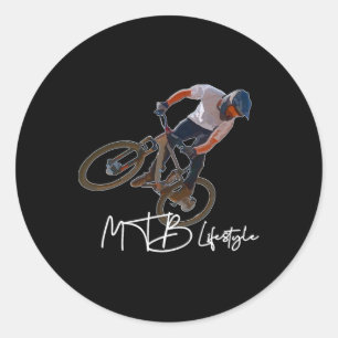 Sticker Rond Vélo de Montagne Lifestyle Mtb Vélo Cool