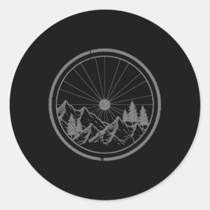 Sticker Rond Vélo de Montagne Mtb Cyclisme VTT Cycliste Vêtemen