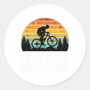 Sticker Rond Vélo de Montagne, Route de Sentier, Grande Aventur