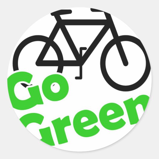 Sticker Rond vélo devenez écolo (Devant)