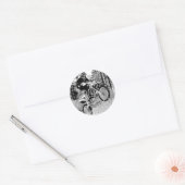 Sticker Rond Vélo irrégulier dans les bois (Enveloppe)