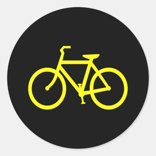 Sticker Rond Vélo jaune (Devant)