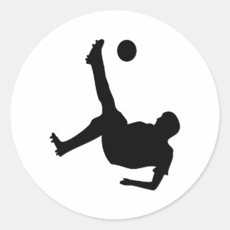 Sticker Rond vélo kick soccer joueur