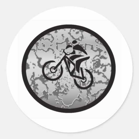 Sticker Rond Vélo NOIR GRAY (Devant)