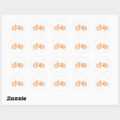Sticker Rond Vélo orange (Feuille)