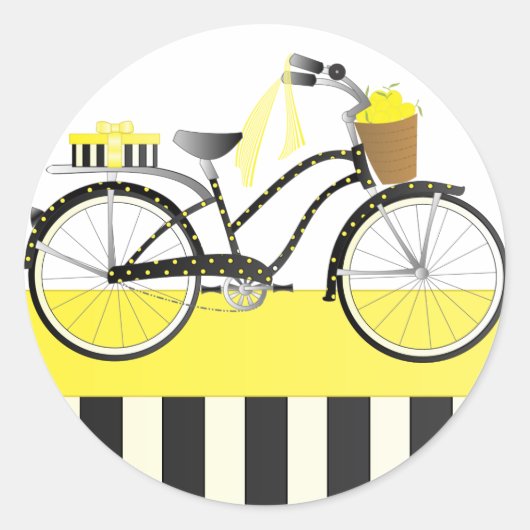 Sticker Rond Vélo Polka Dot (Devant)