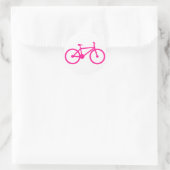 Sticker Rond Vélo rose chaud; vélo (Sac)