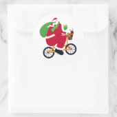 Sticker Rond Vélo Santa Claus (Sac)