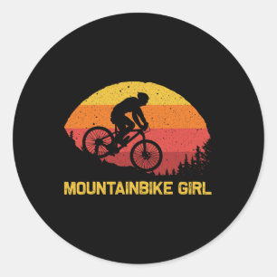 Sticker Rond Vélo tout terrain cool pour filles enfants cyclist
